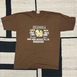 Vintage Singha Beer Bangkok Short Sleeve T-Shirt Relaxed Boxy